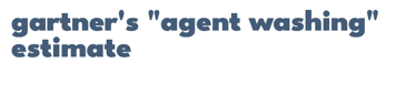 Gartner's agent washing estimate